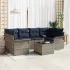 Set de canapele pentru grădină 7 pcs Negru și Turcoaz poliratan GartenMobel Dekor