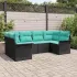 Set de canapele pentru grădină 6 pcs Gri Rattan poli GartenMobel Dekor