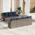 Set de canapele pentru grădină 8 pcs Gri și albastru marin GartenMobel Dekor