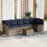 Set de canapele pentru grădină 8 pcs Gri și albastru marin GartenMobel Dekor