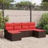 Set de canapele pentru grădină cu pernă 6 pcs Gri Rattan poli GartenMobel Dekor