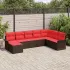 Set de canapele pentru grădină cu pernă 8 pcs Negru Rattan poli GartenMobel Dekor