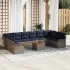 Set de canapele pentru grădină 11 pcs Gri și albastru marin GartenMobel Dekor