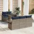 Set de canapele pentru grădină cu pernă 6 pcs Negru Poli Rattan GartenMobel Dekor