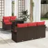 Set de canapele pentru grădină cu pernă 6 pcs Negru Poli Rattan GartenMobel Dekor
