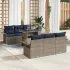 Set de canapele pentru grădină cu pernă 7 pcs Maro Poli Rattan GartenMobel Dekor