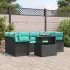 Set de canapele pentru grădină cu pernă 7 pcs Maro Poli Rattan GartenMobel Dekor