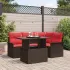 Set de canapele pentru grădină cu pernă 5 pcs Negru Poli Rattan GartenMobel Dekor