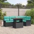 Set de canapele pentru grădină 6 pcs Negru Rattan poli GartenMobel Dekor