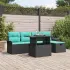 Set de canapele pentru grădină cu pernă 6 pcs Negru poliratan GartenMobel Dekor