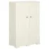 Dulap din plastic, 79x43x125 cm, alb angora, design de lemn GartenMobel Dekor