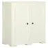 Dulap din plastic, 79x43x125 cm, alb angora, design de lemn GartenMobel Dekor
