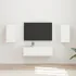 Set Dulap pentru Televizor Montat pe Perete Pe perete 4 pcs Alb GartenMobel Dekor