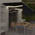 Copertină automată cu stor, LED, senzor vânt, antracit, 6x3 m  GartenMobel Dekor