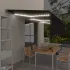 Copertină automată cu stor senzor vânt LED, crem, 6x3 m GartenMobel Dekor