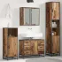 Set de mobilier pentru baie 3 pcs Lemn Vechi Lemn compozit GartenMobel Dekor