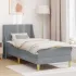 Cadru de pat cu saltea cu headboard Negru 90 x 190 cm Poliester GartenMobel Dekor