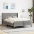 Cadru de pat cu saltea cu headboard Roz 140 x 190 cm Catifea GartenMobel Dekor