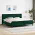 Cadru de pat cu saltea cu headboard Negru 200 x 200 cm Catifea GartenMobel Dekor
