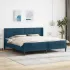 Cadru de pat cu saltea cu headboard Negru 200 x 200 cm Catifea GartenMobel Dekor