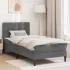 Cadru de pat cu saltea cu headboard Negru 90 x 200 cm Catifea GartenMobel Dekor