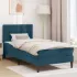Cadru de pat cu saltea cu headboard Negru 90 x 200 cm Catifea GartenMobel Dekor