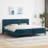 Cadru de pat cu saltea cu headboard Roz 200 x 200 cm Catifea GartenMobel Dekor