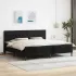 Cadru de pat cu saltea cu headboard Roz 200 x 200 cm Catifea GartenMobel Dekor