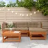 Set de lounge pentru grădină 5 pcs Maro Ceară Lemn masiv de pin GartenMobel Dekor
