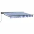 Cadru de copertină Manual Albastru și Alb 300 x 200 cm GartenMobel Dekor
