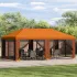 Foișor pentru Grădină 6 x 3 m albastru Poliester și oțel 190 GartenMobel Dekor