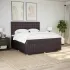 Pat box spring cu saltea, maro închis, 120x200 cm, textil GartenMobel Dekor