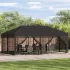 Pavilion cu panouri laterale 6 x 3 m Portocaliu GartenMobel Dekor