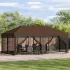 Pavilion cu panouri laterale 6 x 3 m Galben Poliester și oțel GartenMobel Dekor