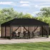 Pavilion cu panouri laterale 6 x 3 m Galben Poliester și oțel GartenMobel Dekor
