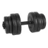 Kettlebell din vinil 20 kg, negru-rosu, pentru antrenamente de forta