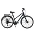 Bicicletă electrică Devron 28 inch XL, autonomie 60 km, negru mat