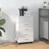 Dulap cu sertare și roți, stejar maro, lemn prelucrat GartenMobel Dekor