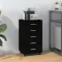 Dulap cu sertare și roți, stejar maro, lemn prelucrat GartenMobel Dekor
