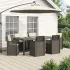 Set de masă pentru grădină 5 pcs Antracit, Gri deschis PP GartenMobel Dekor