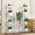Suport pentru flori cu roți, 94,5x24,5x91,5 cm, alb, fier GartenMobel Dekor