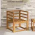 Canapea de exterior Lemn de acacia solid și poliester natural GartenMobel Dekor