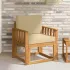 Canapea de exterior Lemn de acacia solid și poliester natural GartenMobel Dekor