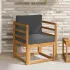 Canapea de exterior Lemn de acacia solid și poliester natural GartenMobel Dekor