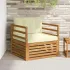 2 Bucată Sofa cu Brațe natural GartenMobel Dekor