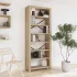 Bibliotecă cu 6 rafturi, 80x30x170 cm, lemn masiv de acacia GartenMobel Dekor