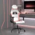 Scaun de gaming de masaj, negru și portocaliu, piele ecologică GartenMobel Dekor