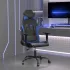 Scaun de gaming de masaj, negru și portocaliu, piele ecologică GartenMobel Dekor