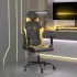 Scaun de gaming de masaj, negru și portocaliu, piele ecologică GartenMobel Dekor