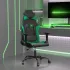 Scaun de gaming de masaj, negru și portocaliu, piele ecologică GartenMobel Dekor